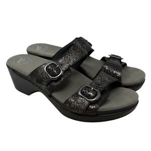 NWOB Dansko Sophie Black Metallic Sandals Size 41 (US 10.5-11) Comfortable